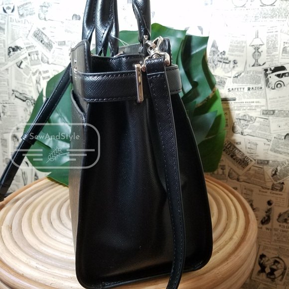 Kate Spade Staci Medium Satchel Black Crossbody Brand New - Picture 6 of 10